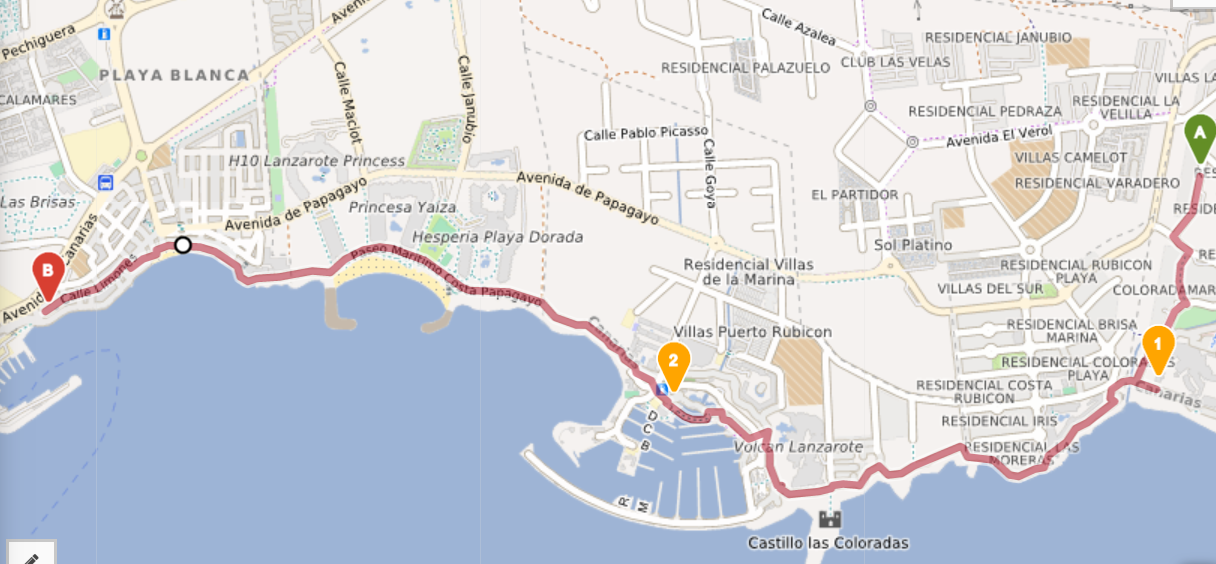 Playa Blanca Hotel Map